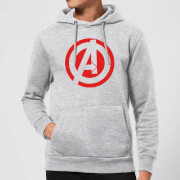 Marvel Avengers Assemble Captain America Logo Pullover Hoodie - White
