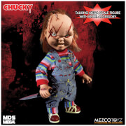 Poupée Parlante Chucky avec Cicatrices - Mezco 38 cm