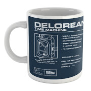 Back To The Future Delorean Schematic Mug