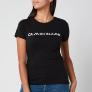 Calvin Klein Jeans Women's Institutional Logo Slim Fit T-Shirt - CK Black
