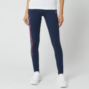 Emporio Armani EA7 Women's Train Logo Leggings - Navy Blue/Bright Rose