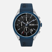 BOSS Men's Velocity Leather Strap Watch - Rouge Black Blue