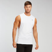 Camiseta sin Mangas con Sisas Caídas - Blanco