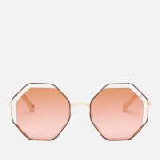 Chloé Women's Poppy Octagon Frame Sunglasses - Havana/Brick Rose