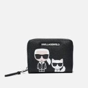 KARL LAGERFELD Women's K/Ikonik Sm Folded Zip Wallet - Black