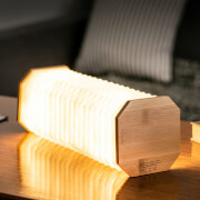 Gingko Smart Accordion Lamp - Natural Bamboo