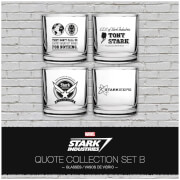 Marvel Iron Man Stark Industries Glass Set 4 pack