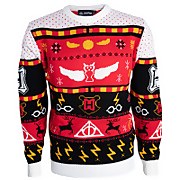 Harry Potter Hogwarts Christmas Knitted Sweater - Red