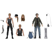 NECA Terminator 2 Sarah Connor et John Connor, figurines arituclées pack de 2 à l'échelle 18 cm
