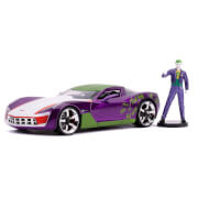 Jada Druckguss-Figur im Maßstab 1:24 2009 Corvette Stingray Koncept mit Joker Figur