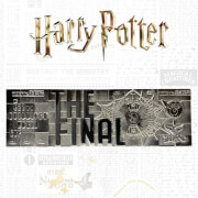 Billete de edición limitada de la Copa del Mundo de Quidditch de Harry Potter bañado en plata