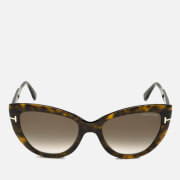 Tom Ford Women's Cat Eye Acetate Sunglasses - Light Brown/Green