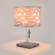 Minecraft Diamond Ore Block Desk Lamp with 3D Diamond Sword Puller - 14 Inch