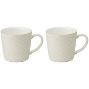 Denby Impression Cream Accent Large Mugs (Set of 2)