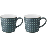 Denby Impression Charcoal Blue Accent Large Mugs (Set of 2)