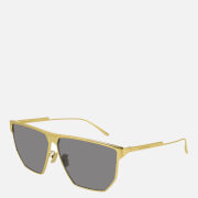 Bottega Veneta Women's Metal Frame Sunglasses - Gold/Grey