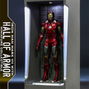 Hot Toys Masterpiece Compact - Figurine miniature : Iron Man 3 - Iron Man Mark 7 (avec Salle des armures)