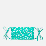 RIXO Women's Micro Daisy Hope Face Covering & Pouch - Green/White