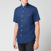 Polo Ralph Lauren Men's Slim Fit Linen Short Sleeve Shirt - Newport Navy