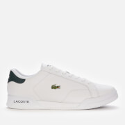 Lacoste Men's Twin Serve 0721 1 Leather Cupsole Trainers - White/Dark Green
