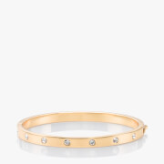 Kate Spade New York Women's Metal Stone Hinged Bangle - Clear/Gold