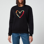 PS Paul Smith Women's Swirl Heart Print Sweatshirt - Black