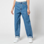 BOSS Women's Relaxed Barrel 1.0 Jeans - Medium Blue