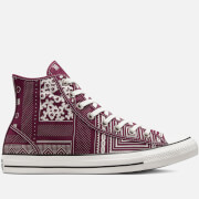 Converse Women's Chuck Taylor All Star Geometric Patchwork Hi-Top Trainers - Deep Bordeaux/Vintage White/Black