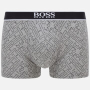 BOSS Bodywear Men's Print 24 Trunk Boxer Shorts - Medium Grey