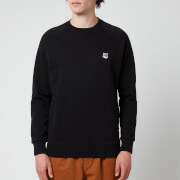 Maison Kitsuné Men's Grey Fox Head Patch Classic Sweatshirt - Black