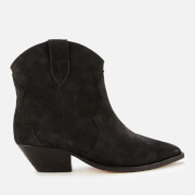 Isabel Marant Women's Dewina Suede Western Boots - Faded Black
