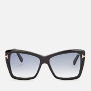 Tom Ford Women's Leah Butterfly Frame Sunglasses - Black/Smoke