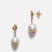 Anni Lu Women's Spirale D’Or Earrings - Gold/Pearl