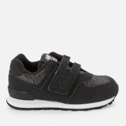 New Balance Infant Velcro 574 Strap Trainers - Black