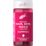 Pink Hair, Skin & Nails + Collagen - 60 Gummies