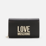 Love Moschino Women's Logo Chain Cross Body Bag - Black