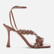 BY FAR Women's Poppy Leather Heeled Sandals - Tabac