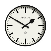 Newgate Number Three Railway Wall Clock - Black