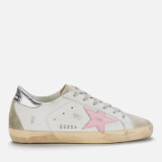 Golden Goose Women's Superstar Leather Trainers - White/Ice/Orchid Pink