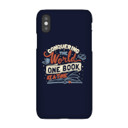 Conquering The World One Book At A Time Phone Case for iPhone and Android