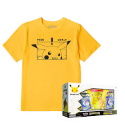 Pokemon TCG: Celebrations Premium Figure Collection 25th Anniversary - Pikachu VMAX & T-Shirt Bundle
