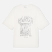 Ganni Women's Light Cotton Jersey T-Shirt - Egret