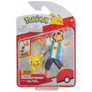 Figurine à collectionner Pokémon Pikachu et Ash Ketchum Prêts au combat