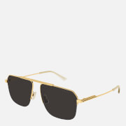 Bottega Veneta Women's Full Metal Aviator Sunglasses - Gold/Grey