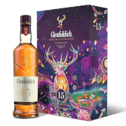 Glenfiddich 15 Year Old Single Malt Scotch Whisky, 2022 Chinese New Year Limited Edition Gift Bottle & Glass Set, 70cl