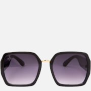 Jeepers Peepers Women's Oversized Square Acetate Sunglasses - Black