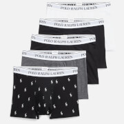 Polo Ralph Lauren Men's 5-Pack Classic Trunks - White/Black PP/Grey/Black