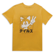 Sonic The Hedgehog Tails Katakana Men's T-Shirt - Mustard