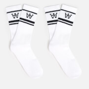 Wood Wood Men's 2-Pack Socks - White/Navy