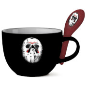 Friday the 13th Ceramic Soup Mug with Spoon